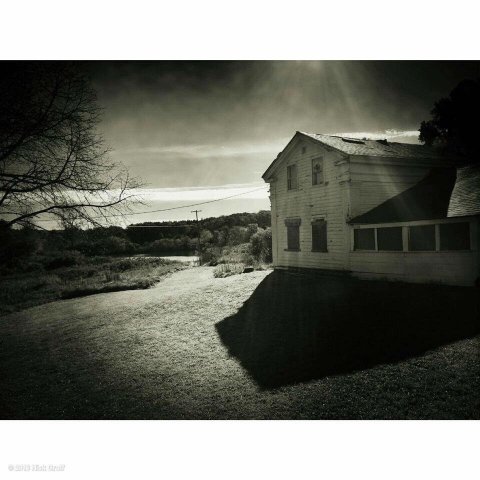 Haunted Hinsdale House in the light
