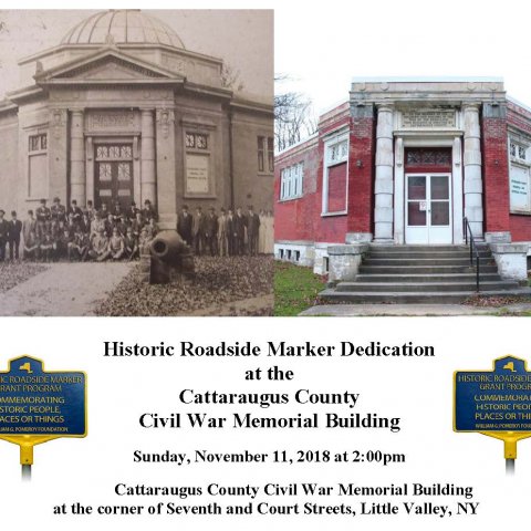 Historic Roadside Marker Dedication with the Cattaraugus County Civil War Memorial Building