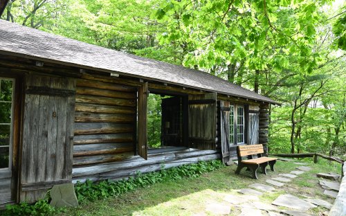 Outside the back of Chestnut Cabin