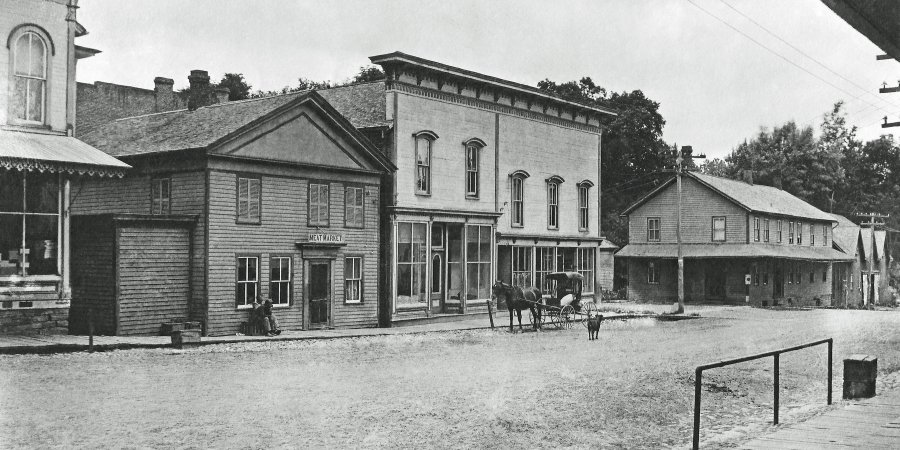 Main Street in Otto NY c1900 before the fire of 1904 