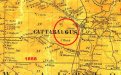 Map of New Albion and Joseph Plumb's location in Cattaraugus, NY