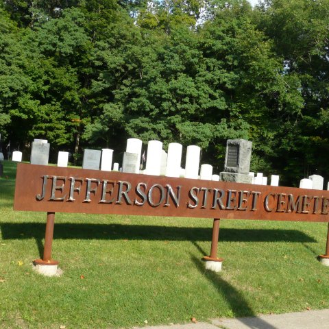 New sign for the Jefferson St. Cemetery