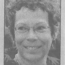 newspaper photo of Artist, Barbara Fox,