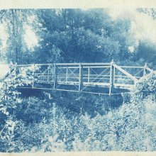 Skinner Hollow Bridge in Otto - c1910 cyanotype