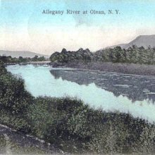 Allegany River, a well traveled highway in the early days of Cattaraugus County