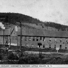 Cattaraugus Cutlery image on postcard circa 1919