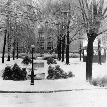 The Elementary and High School building now stands vacant 