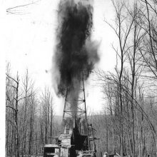 Shows the Chipmonk Well just after it was "shot"