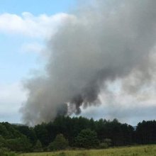 5 miles out of town the smoke is visible from the August 2016 fire