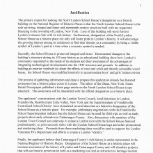 Justification for North Lyndon Schoolhouse to be named Historic Place