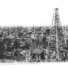 Oil boom is evident - look at the number of derricks