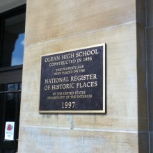 Plaque on the High School