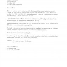 Letter from Former Teacher at North Lyndon School, Mrs. Katherine Wilson