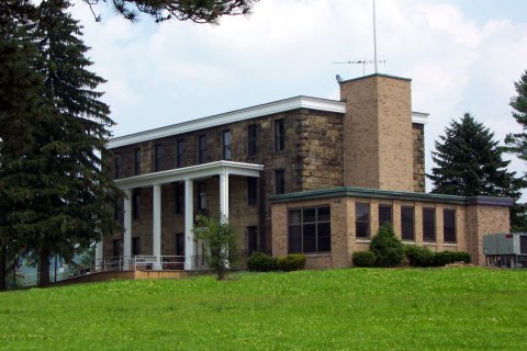 Outside View of the Stone House 