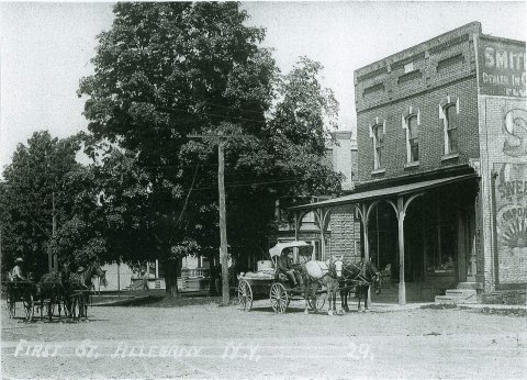 Businesses along 'Main' St. in Allegany NY