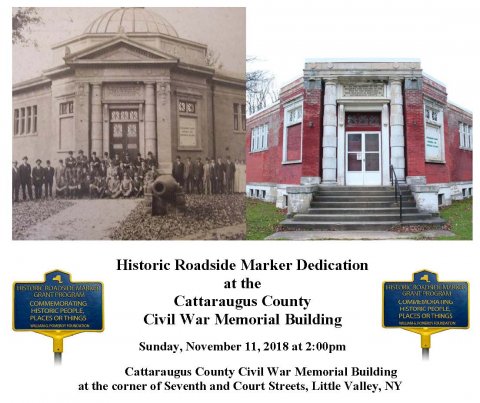 Historic Roadside Marker Dedication with the Cattaraugus County Civil War Memorial Building 