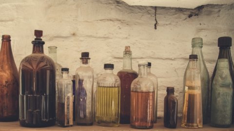 Vintage Glass Bottles Catt Co Museum 