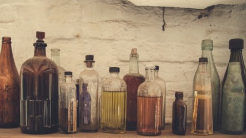 Vintage Glass Bottles Catt Co Museum