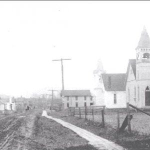 Roads in Great Valley, current 219 in front of the two churches