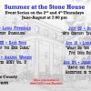 2023 Summer at the Stone House Speaker Series Schedule